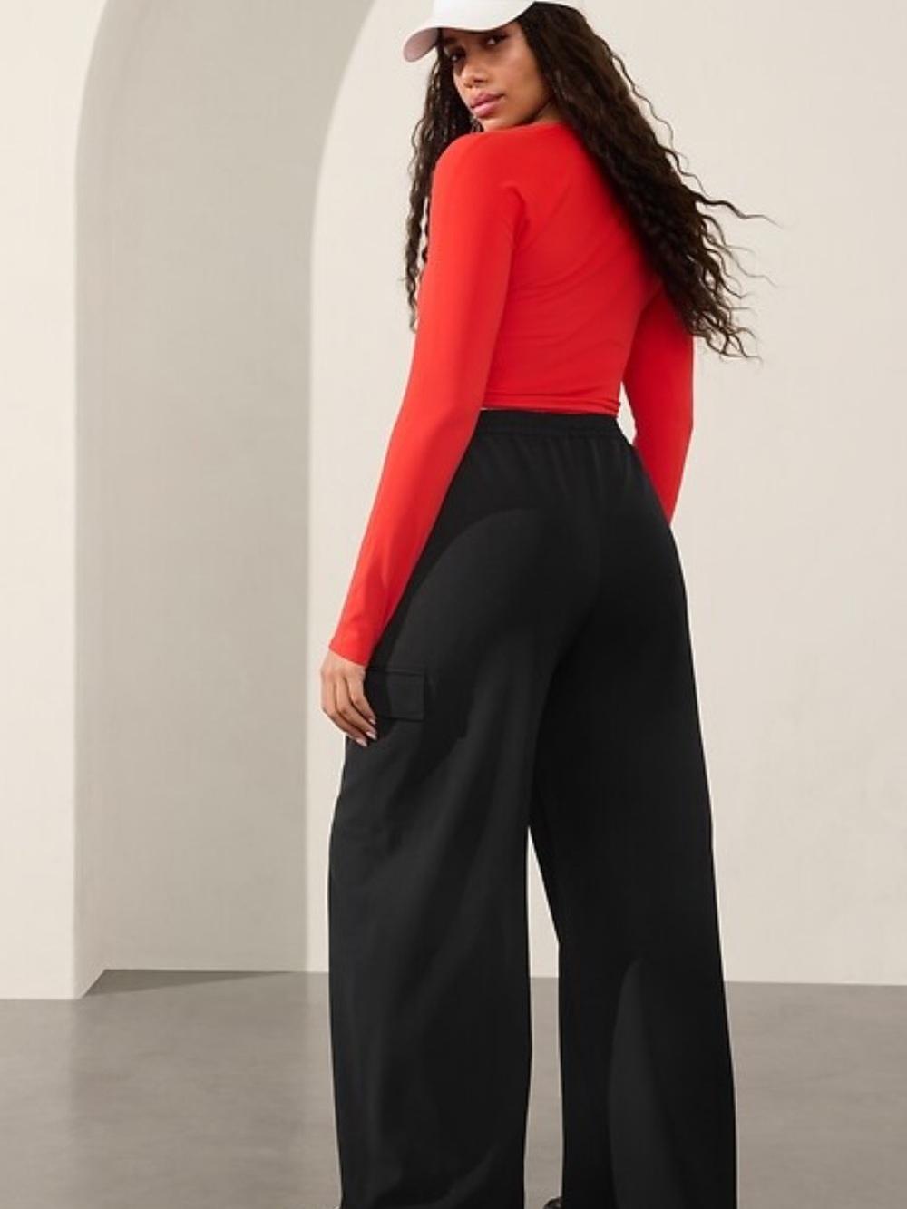 NWT Athleta Promenade Wide Leg Cargo Pant - Picture 2 of 14